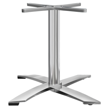 THIAGO | Bistro Tischgestell | 4 Fuß | Fuß: Ø 60 cm | Säule: 6 x 73 cm | Alu