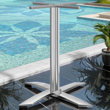THIAGO | Bistro bar tafelonderstel | aluminium | 4 poten: Ø 60 cm | kolom 6 x 106 cm