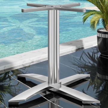 THIAGO | Bistro tafelframe | 4 poten | Basis: Ø 60 cm | Kolom: 6 x 73 cm | Aluminium
