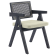 Thalia | Bistrostol | Beige | Teddystyget | Rattan Svart