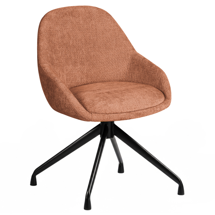Tia | Hotel Chair | Orange | Fabric/Textile | Swivel Base