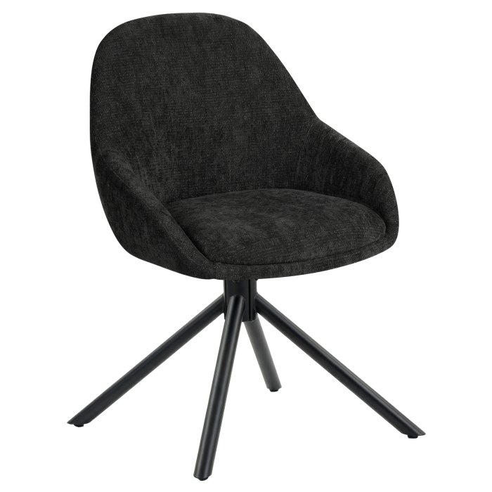 Tia | Hotel Chair | Black | Fabric/Textile | Swivel Base