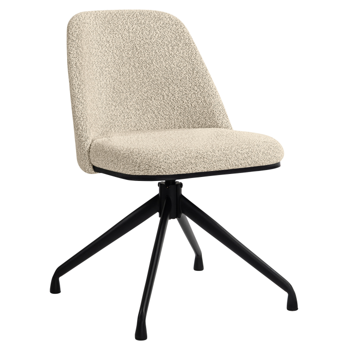 TINA | Hotel Stuhl | Teddystoff | Beige | Drehfunktion