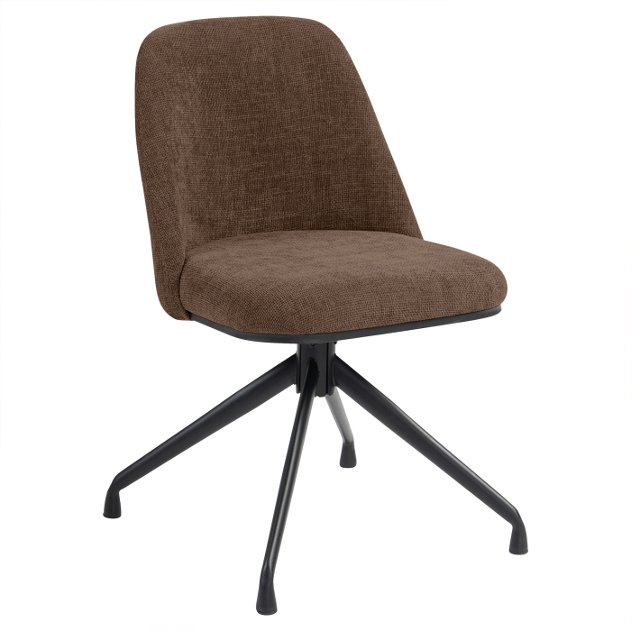TINA | Hotel Stuhl | Textil/Stoff | Braun | Drehfunktion