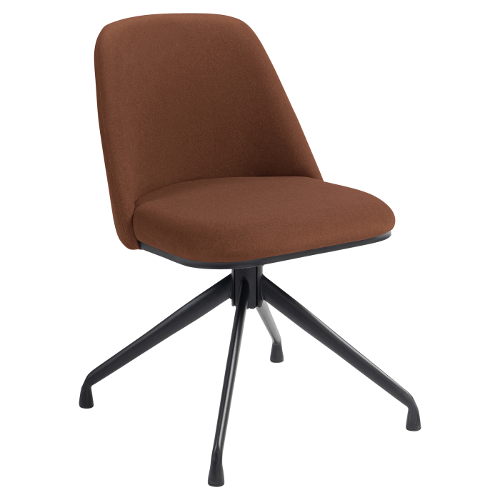 TINA | Hotel Stuhl | Samt | Rot Bronze | Drehfunktion