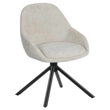 Tia | Hotel Chair | Beige | Fabric/Textile | Swivel Base