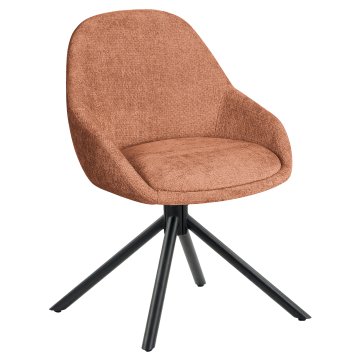 Tia | Hotel Chair | Orange | Fabric/Textile | Swivel Base