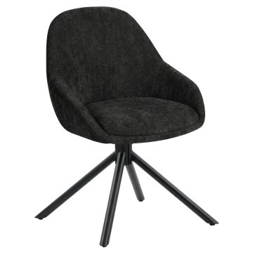Tia | Hotel Chair | Black | Fabric/Textile | Swivel Base