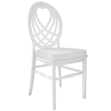 TIFFANY | Wedding chair | White | Plastic | Stackable | + seat cushion
