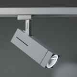 TORONTO | Projecteurs sur rail LED | Gris clair | 10W / 4000K | Blanc neutre | 3 phases