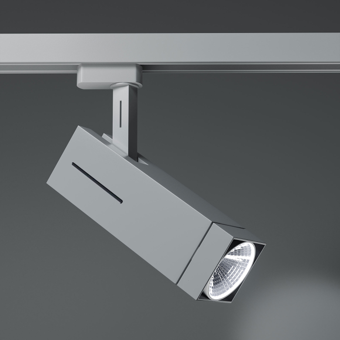 TORONTO | LED Stromschienenstrahler | Hellgrau | 20W / 4000K | Neutralweiß | 3 Phasen