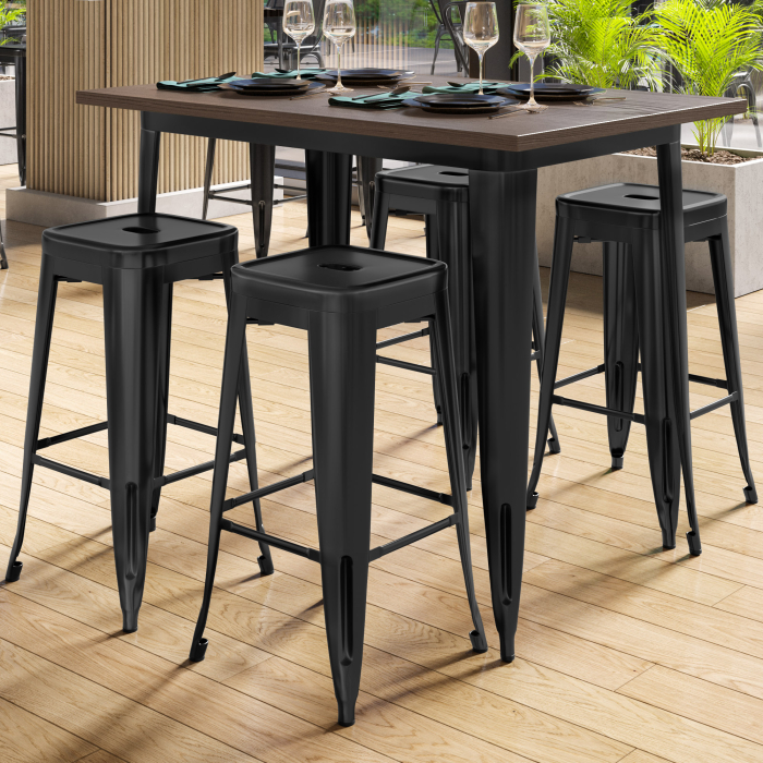 CALIFORNIA | Tolix Barhocker | Schwarz | Metall
