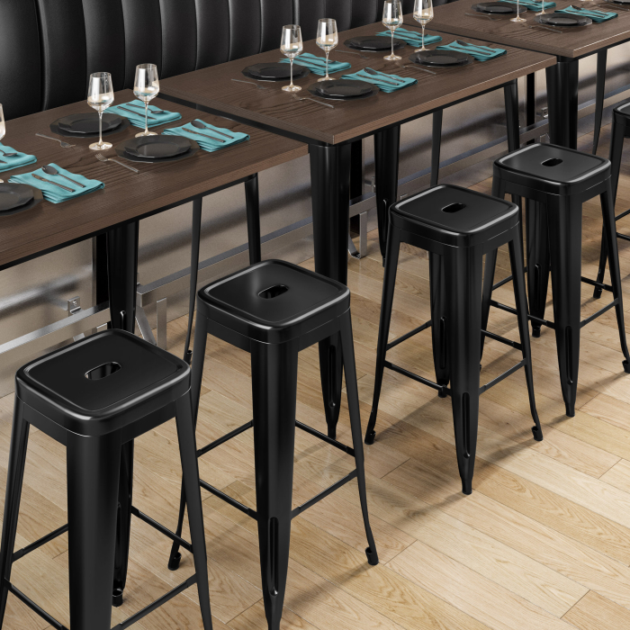 CALIFORNIA | Tolix Barhocker | Schwarz | Metall