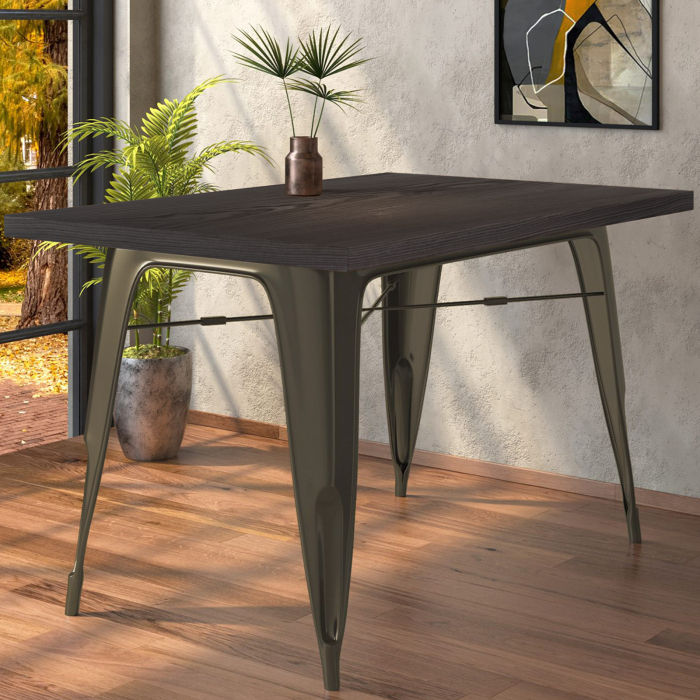 CALIFORNIA | 31256 | B:D:H 120 x 60 x 78 cm | Wengé & roest | Rechthoekig CALIFORNIA | 31256 | B:D:H 120 x 60 x 78 cm | Wengé & roest | Rechthoekig