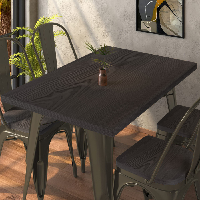 CALIFORNIA | 31256 | B:D:H 120 x 60 x 78 cm | Wengé & roest | Rechthoekig CALIFORNIA | 31256 | B:D:H 120 x 60 x 78 cm | Wengé & roest | Rechthoekig