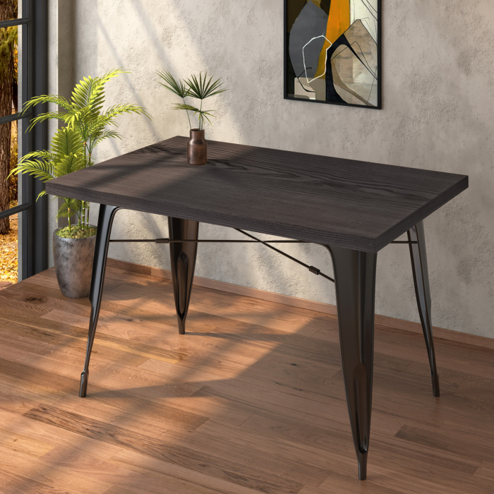 CALIFORNIA | 31256 | B:D:H 120 x 60 x 78 cm | Wengé & Zwart | Rechthoekig CALIFORNIA | 31256 | B:D:H 120 x 60 x 78 cm | Wengé & Zwart | Rechthoekig