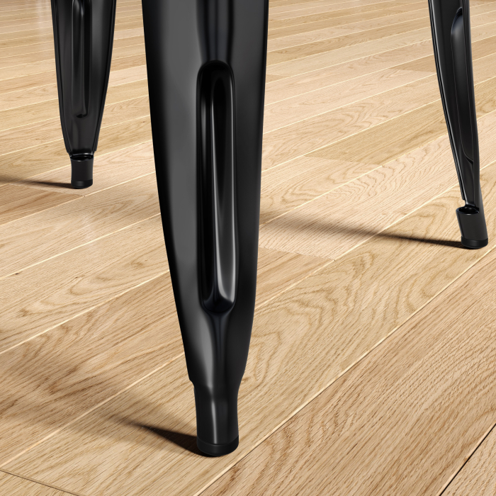 CALIFORNIA | Mesa estilo Tolix | B:T:H 60 x 60 x 78 cm | Wengué y negro | Cuadrada CALIFORNIA | Mesa estilo Tolix | B:T:H 60 x 60 x 78 cm | Wengué y negro | Cuadrada