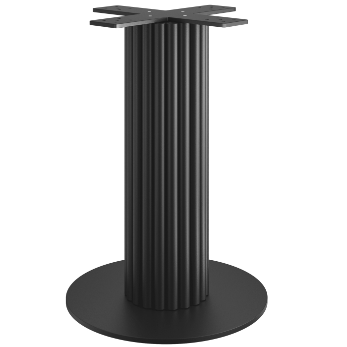 TORINO | Piètement de bistro | Hauteur : 72 cm | Plaque de base : Ø 50 cm | Colonne : Ø 20 cm | Noir