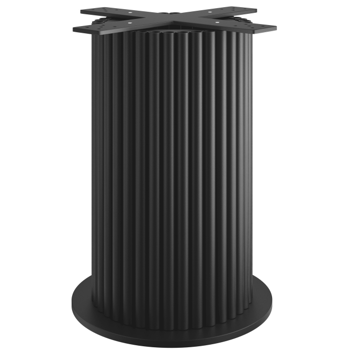 TORINO | Struttura tavolo bistro | Altezza: 72 cm | Piastra base: Ø 50 cm | Colonna: Ø 40 cm | Nero