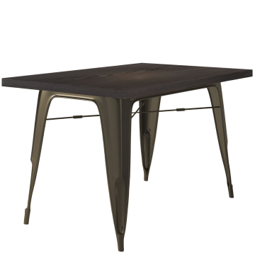 CALIFORNIA | 31256 | B:D:H 120 x 60 x 78 cm | Wengé & roest | Rechthoekig