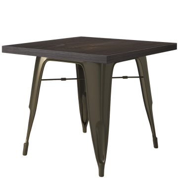 CALIFORNIA | 31256 | B:D:H 70 x 70 x 78 cm | Wengé & roest | Vierkant