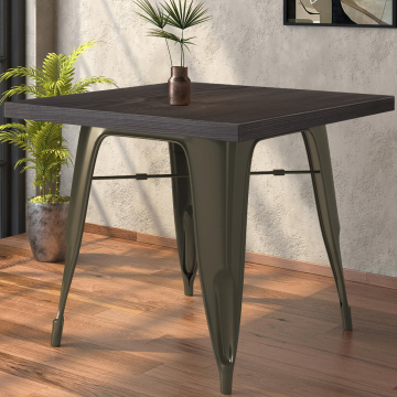 CALIFORNIA | 31256 | B:D:H 70 x 70 x 78 cm | Wengé & roest | Vierkant