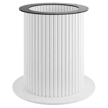 TORINO | Bistro Bordunderstell | Høyde: 72 cm | Bunnplate: ⌀ 68 cm | Søyle: ⌀ 50 cm | Hvit