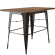 CALIFORNIA | Tolix Stil Stehtabel | B:T:H 120 x 60 x 106 cm | Wenge & Sort | Firkantet