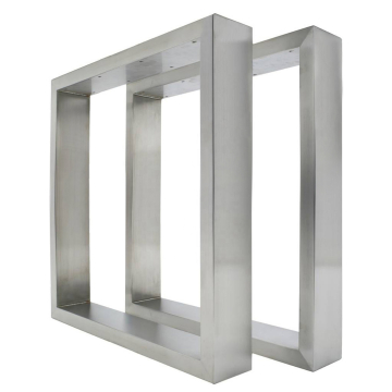 MORENA | X formet barbordben | Rustfritt stål | Føtter: 6x6 cm | B58xH105cm