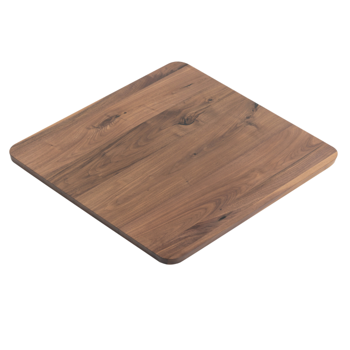 USA WALNUT | Solid Wood Table Top for Commercial Use | 70 x 70 x 2.5 cm | Walnut | Square