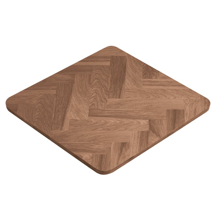 USA WALNUT | Gastro Massiv Tischplatte | 60 x 60 x 2,5 cm | Walnuß | Quadratisch | Fischgrät