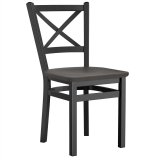 VALENTINO STEEL | Bistrostuhl | Dunkelbraun | Holz