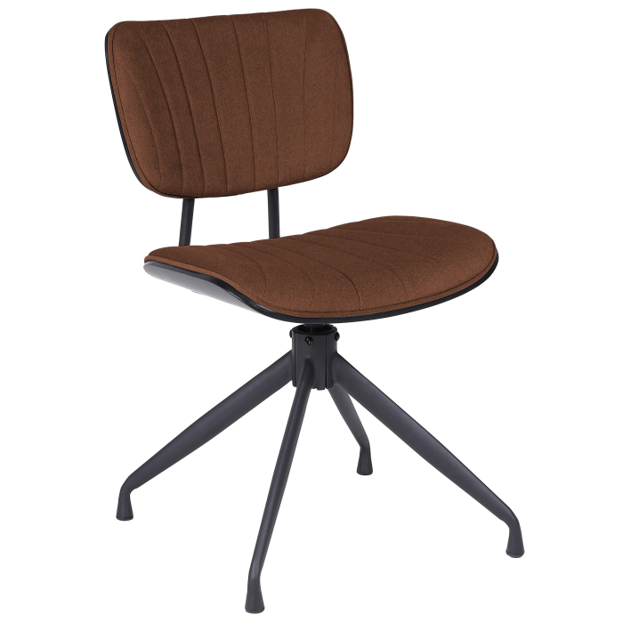 Valérie | Chaise de bistrot | Bronze rouge | Velours | Piètement pivotant