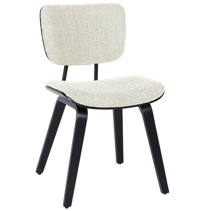 Valerie | Sedia Bistro | Crema | Tessuto di peluche