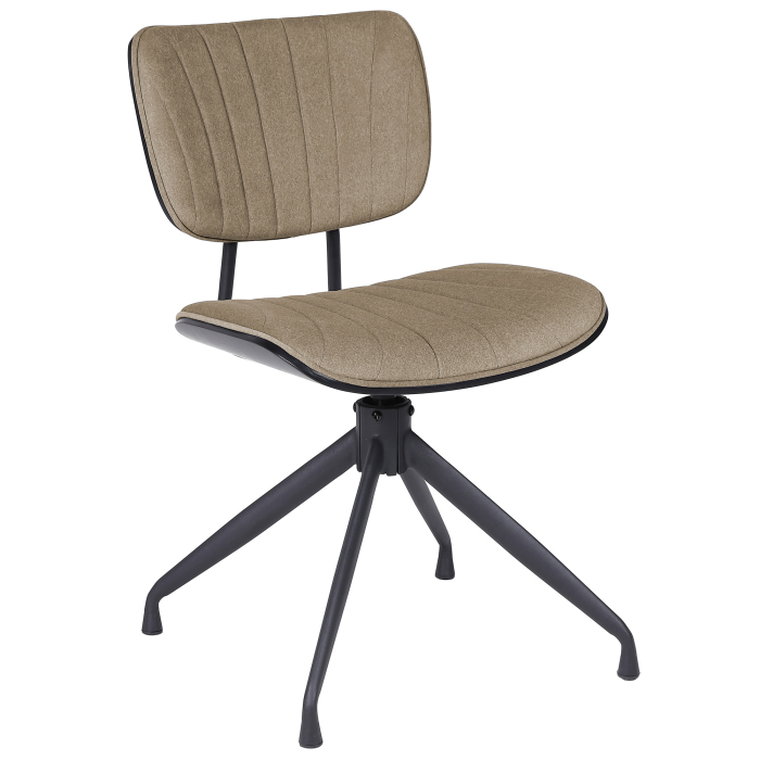 Valerie | Bistrostol | Taupe | Sammet | Vridbar bas