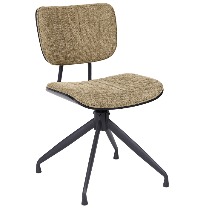 Valerie | Bistro Stuhl | Taupe | Stoff/Textil | Drehfuß