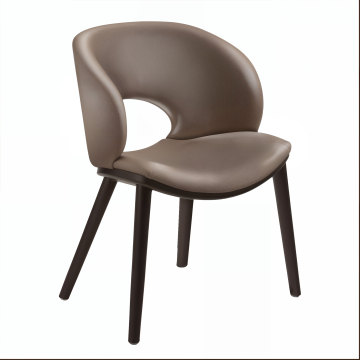 Valentina | Hotel Stuhl | Leder | Taupe