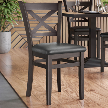 VALENTINE | bistrostol | skinn | Svart