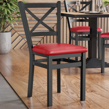 VALENTINO STEEL | Bistrostuhl | Rot | Leder