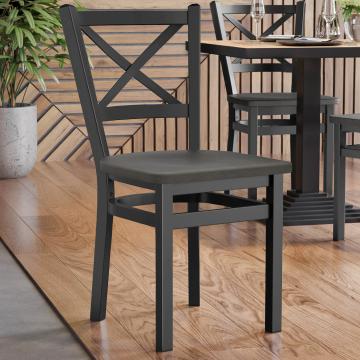 VALENTINO STEEL | Silla de madera | Marrón oscuro | Madera