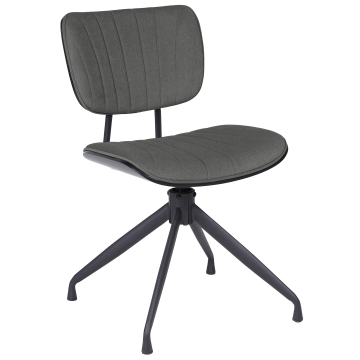 Valerie | Bistro Chair | Grey | Velvet | Swivel Base