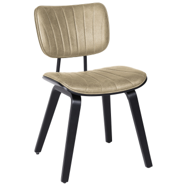 Valerie | Bistro Stuhl | Beige | Leder