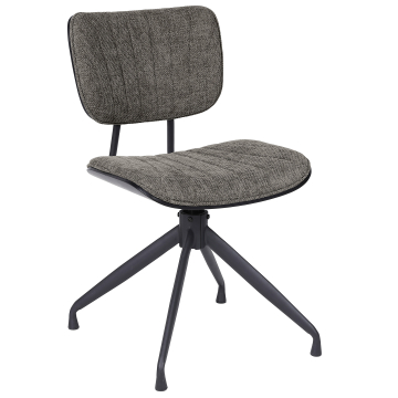 Valerie | Bistro Stuhl | Grau | Stoff/Textil | Drehfuß