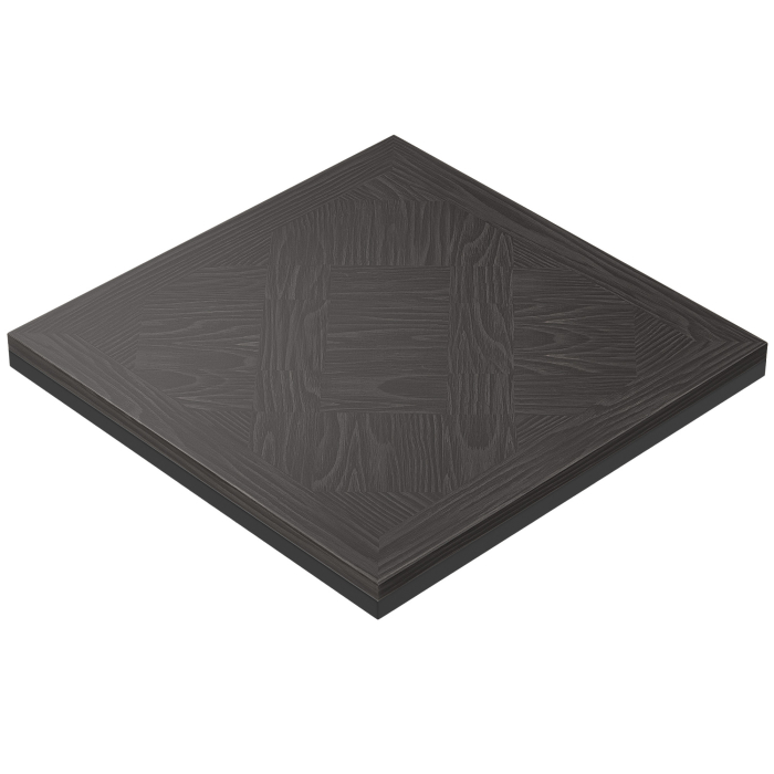 VERSAILLES STEEL | Gastro Solid Tabletop | Dimensions: 60 x 60 cm | Wenge Black | Square