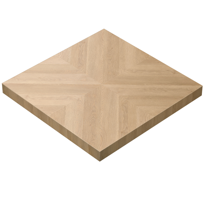 VERONA | Gastro Massiv Bordskiva | B:T 70 x 70 cm | Ek | Fyrkantig