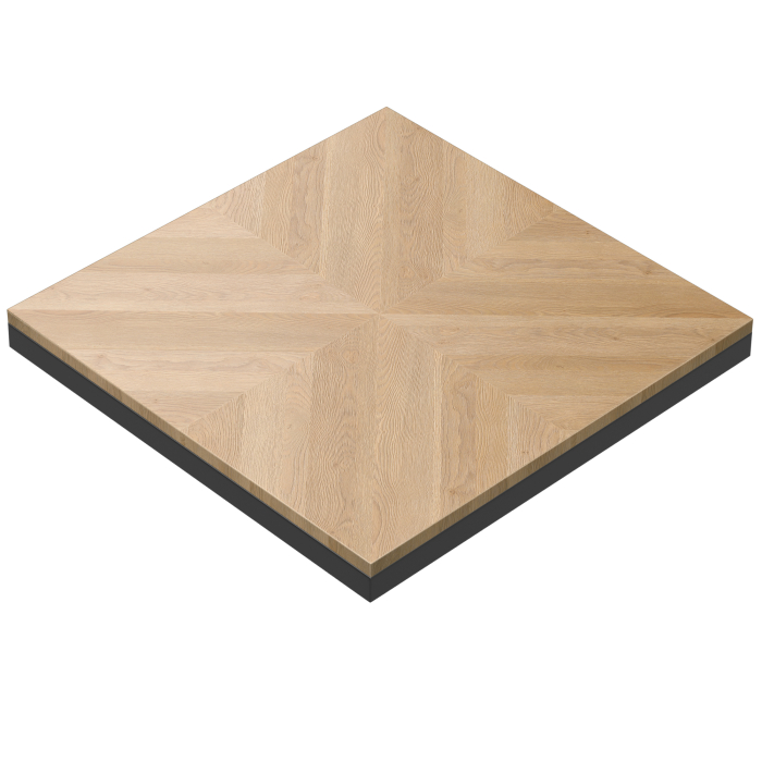 VERONA STEEL | Gastro Massiivinen pöytälevy | L:P 80 x 80 cm | Tammi | Neliömäinen