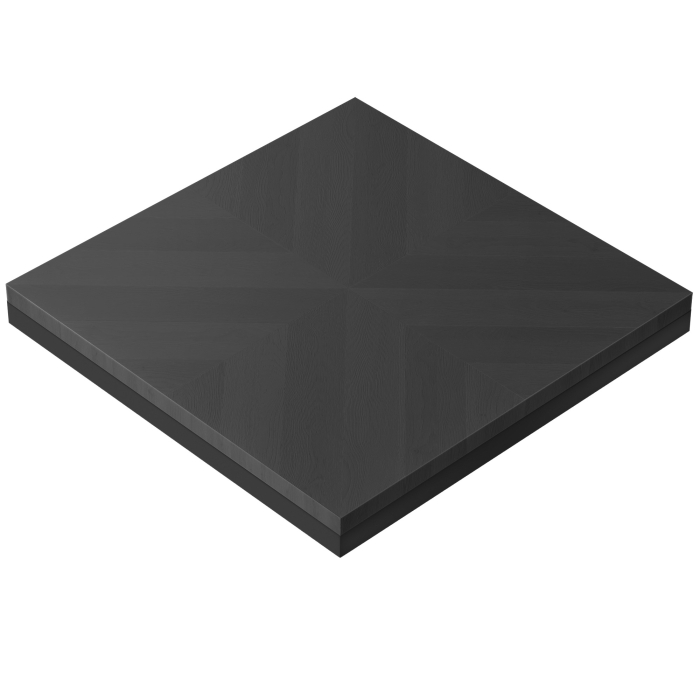 VERONA STEEL | Placa de mesa masiva Gastro | B:T 80 x 80 cm | Negro | Cuadrado