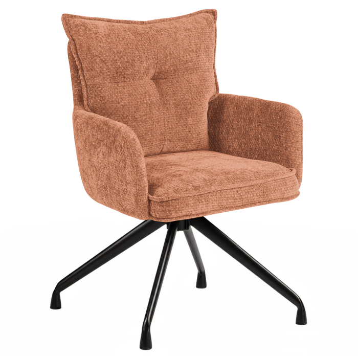 Veronika | Hotel Stuhl | Orange | Stoff/Textil | Drehfuß