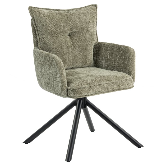 Veronika | Hotellstol | Grønn | Stoff/Tekstil | Svingbar base