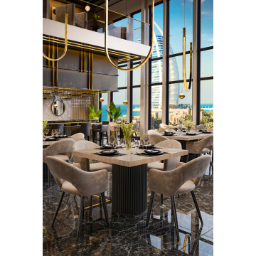 VERONA | Gastro Masywna Blat Stołowy | B:T 120 x 120 cm | Dąb | Kwadratowy